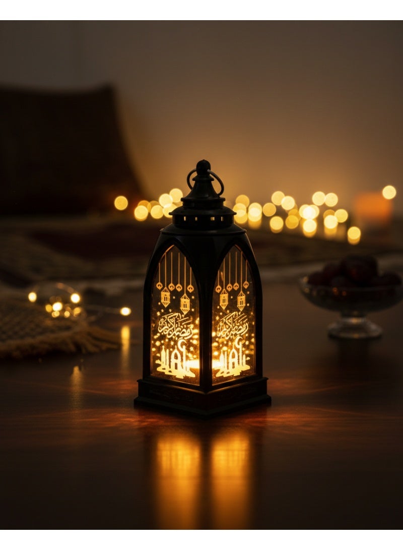 Ramadan Kareem LED Lantern Light with Islamic Calligraphy – Decorative Hanging Lamp - Image 1